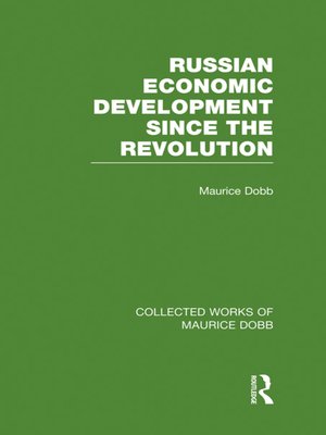 cover image of Russian Economic Development Since the Revolution